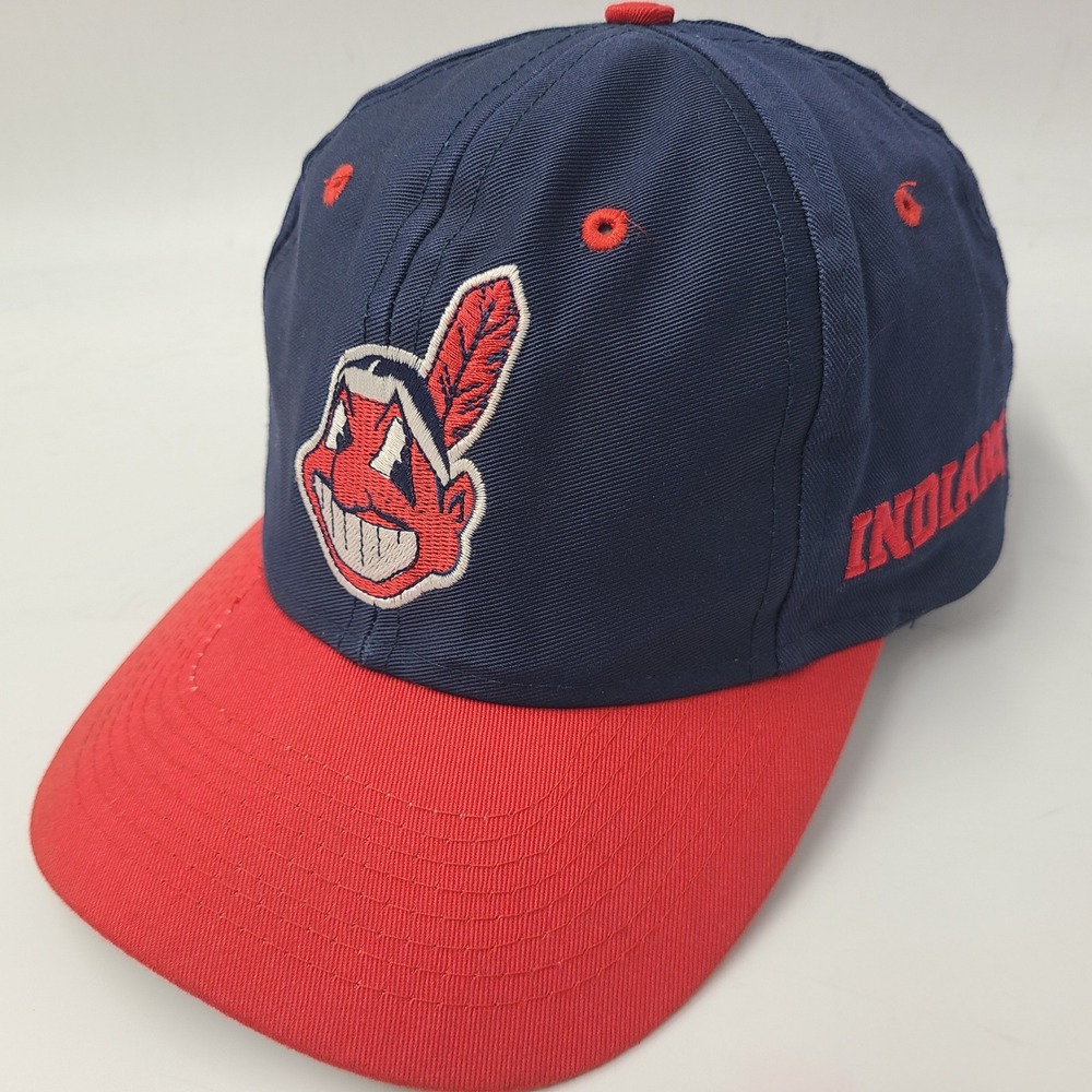 Vintage‎ Cleveland Indians Hat Snapback Competitor Logo 7 Blue Red Chief Wahoo